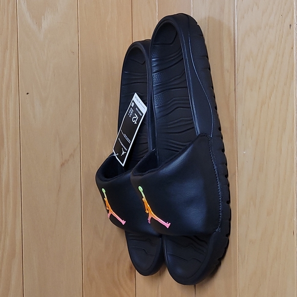 Nike Jordan Break Slide Black Green Sunset Pulse Size 12 Mens Sandal AR6374-008 - Picture 7 of 11